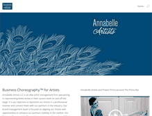 Tablet Screenshot of annabelleartists.com